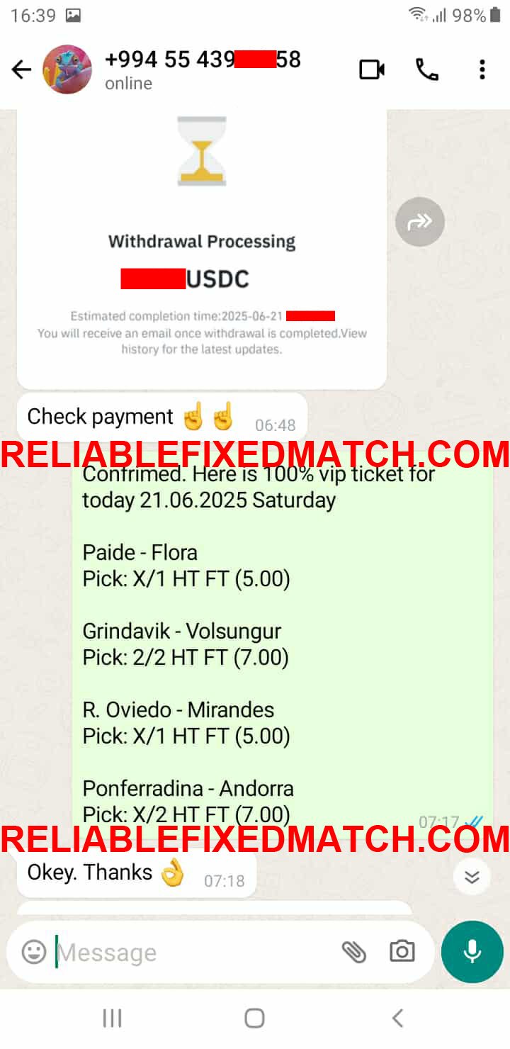 Correct Fixed Matches