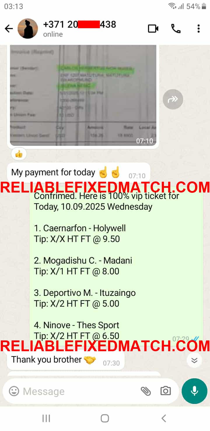 Daily Fixed Matches 100% Sure
