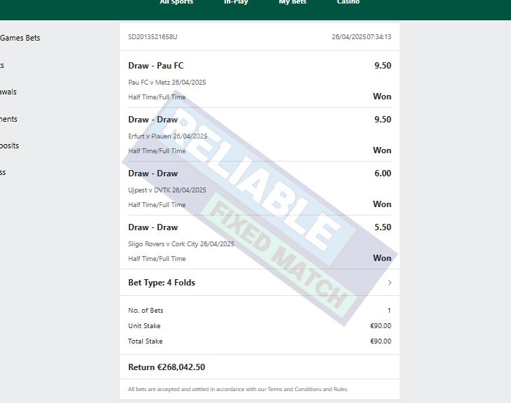 Sure Football Fixed Matches