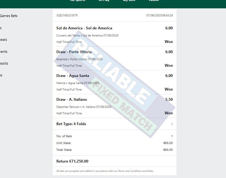 Soccer Fixed Matches